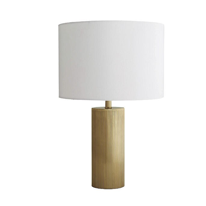 Frontgate Calloway Ribbed Brass Table Lamp 66cm