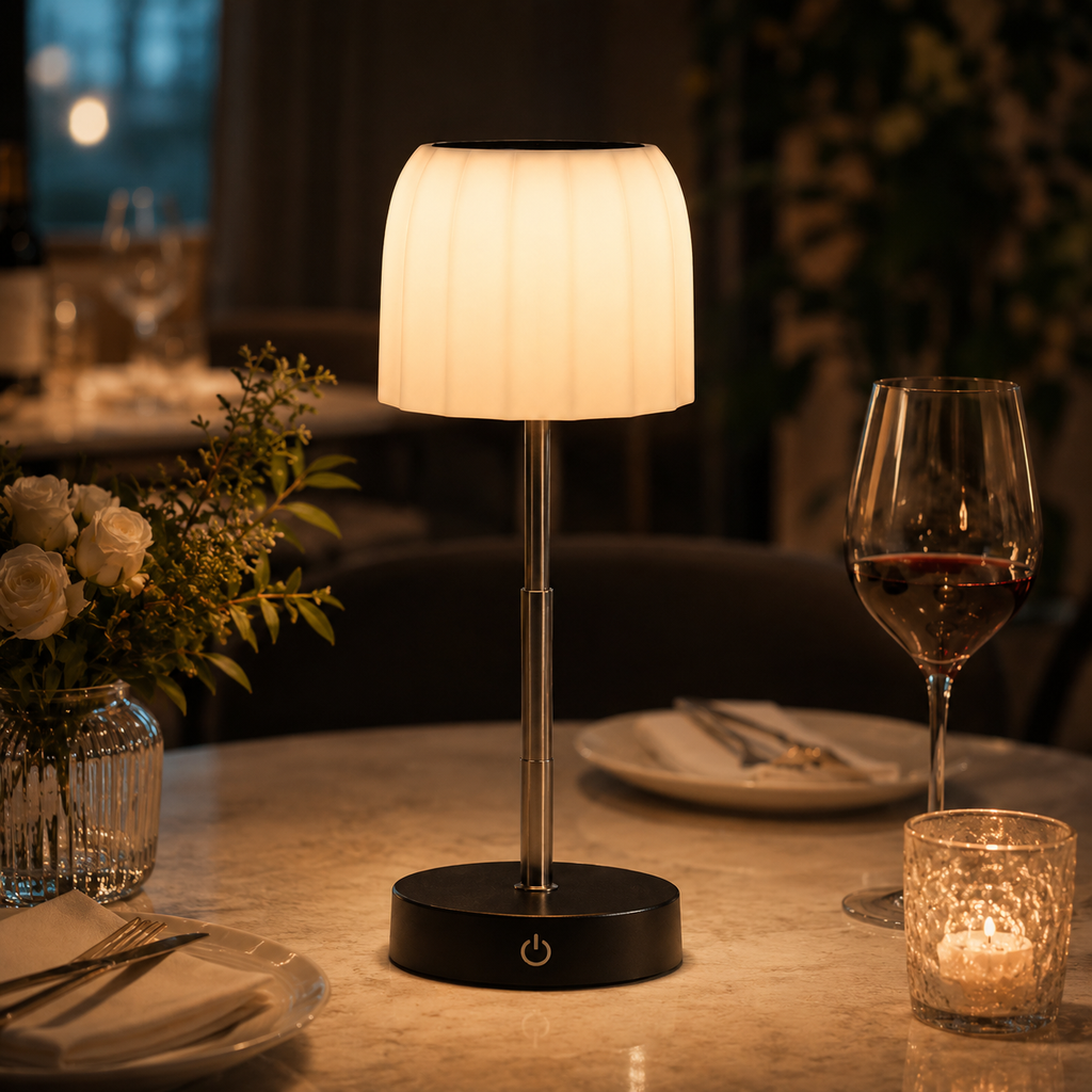 Doctor Lamp Rechargeable Touch Table Lamp Dimmable Adjustable Height Black